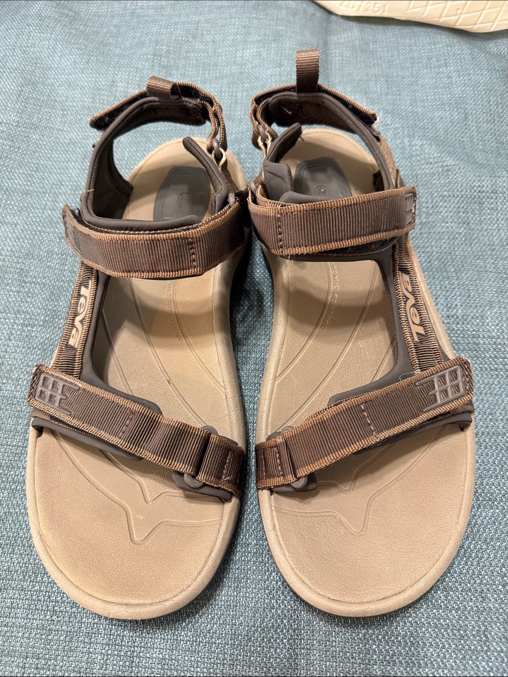Teva Tanza Trail Hiking Sandals Men's Size 10.5 Brown Outdoor Spider Rubber 4141 - Picture 11 of 12